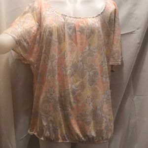 NWT Sz 2x hearts of palm just peachy ew blouse FINAL SALE